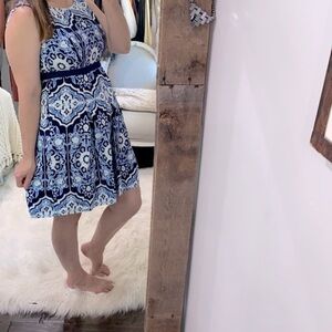 Talbots blue floral dress size 6 petite